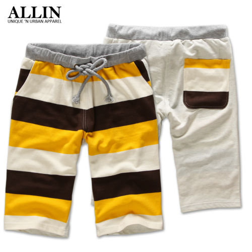 アリン2012 夏 新しい メンズ パンツ 混合色 ストライプ レジャー ショーツ ズボン