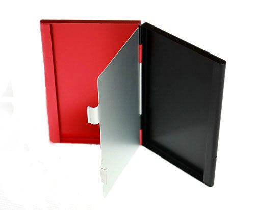 赤と黒 アルミ 奇妙な新しい クリエイティブ 両面の カードケース バレンタインデー ギフト ボーイフレンド