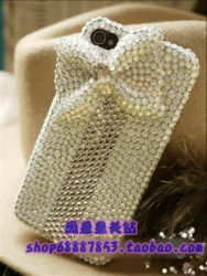 キラキラ光る 三次元の 蝶 ダイヤモンド DIY iphone4S 電話シェル ダイヤモンドペースト 完成