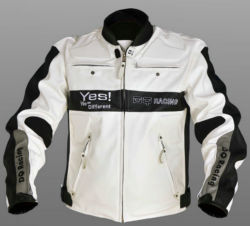 レーシングスーツ オートバイに適用服 オートバイのジャケット 黒と白 クラシック