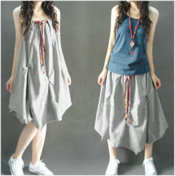 ドレス  スカート  ボヘミア  ブラジャー  A型  不規則な裾  2012  春  夏  新しい