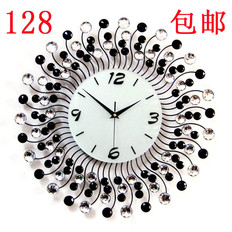 壁時計 ミュート ダイヤモンド付き ラージ パーラー ヨーロッパ 現代 ファッション クリエイティブ 個性