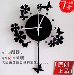 壁時計 ミュート時計 時計 パーラー ファッション アート 田園 飾り 蝶