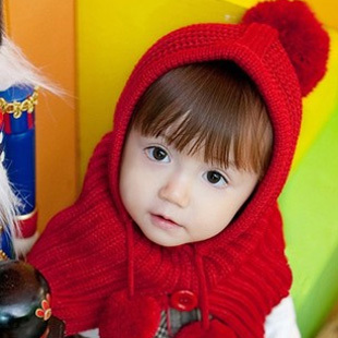 帽子 ハット キャップ ベビー用 秋冬 赤ちゃん ショール付き帽子 男女兼用 かわいい 